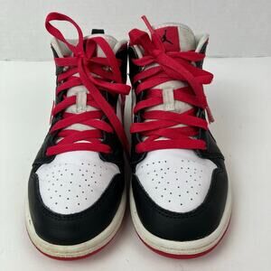 Nike Air Jordan 1 Mid PS Very Berry/Black/White Sneakers 640734-016 Sz 1.5 Youth